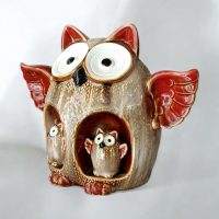 tirelire céramique hibou