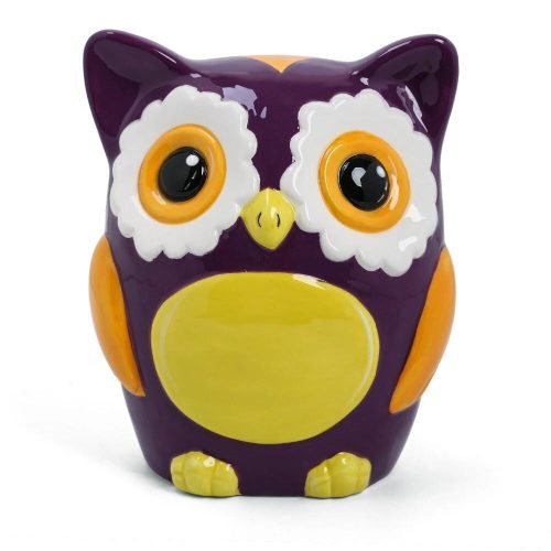 tirelire hibou kitsch en céramique