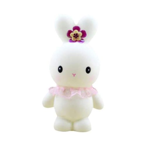 tirelire lapin à fleur