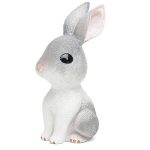 tirelire lapin gris