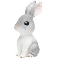 tirelire lapin gris