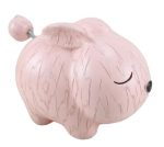 Tirelire Bébé Lapin en résine rose