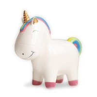 Tirelire Licorne Blanche en céramique