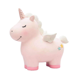 tirelire licorne rose résine
