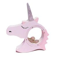 Tirelire Licorne rose