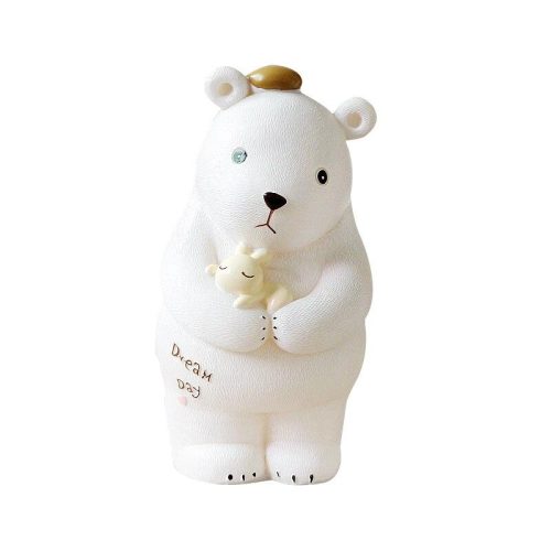 tirelire ours blanc résine