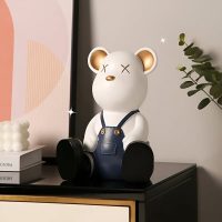 tirelire ours blanc élégante