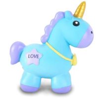 tirelire petite licorne bleue