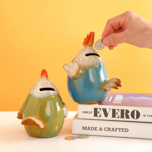 tirelire en céramique de poule