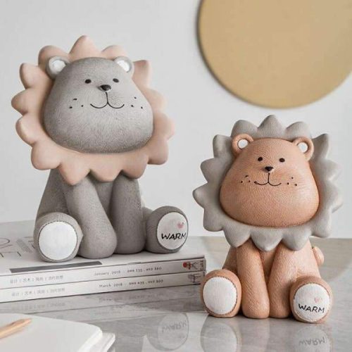 tirelire eco-responsable lion