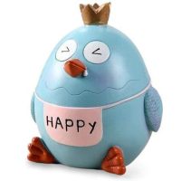 Tirelire Oeuf de Poule bleue