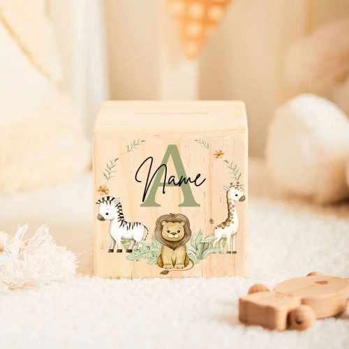 tirelire en bois personnalisée