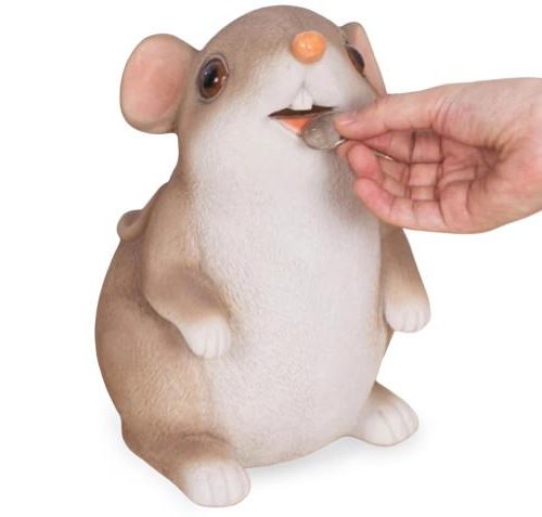 tirelire rat marron clair