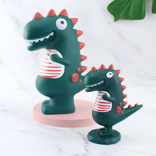 dinosaure tirelire verte