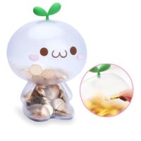 économie avec tirelire transparente