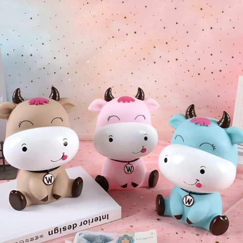 tirelire vache rose